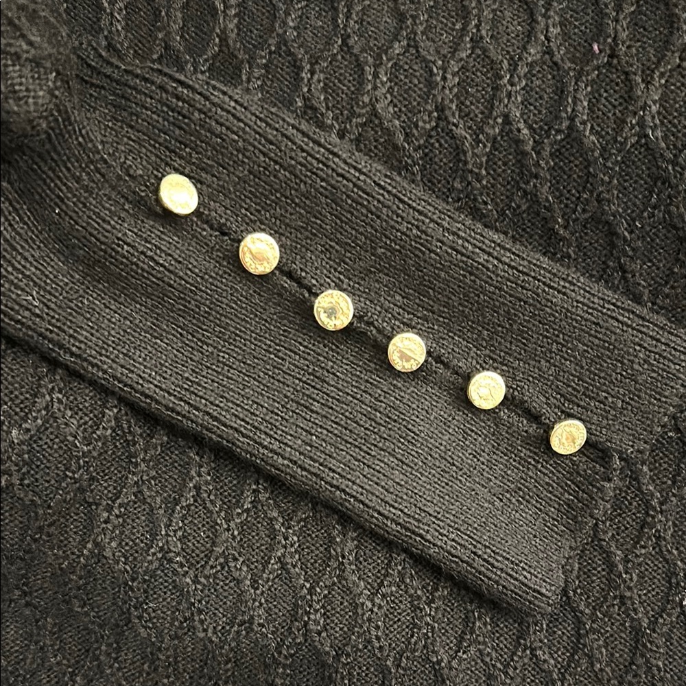 Lilly Pulitzer Black Knit Dress with Gold Button Accents - Picture 5 of 6